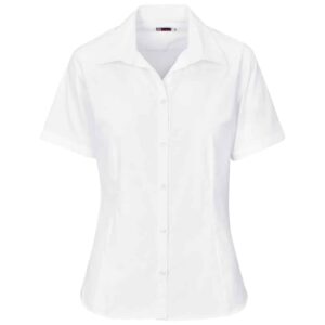 Ladies Short Sleeve Brushed Cotton Twill Moderna Shirt - Image 5