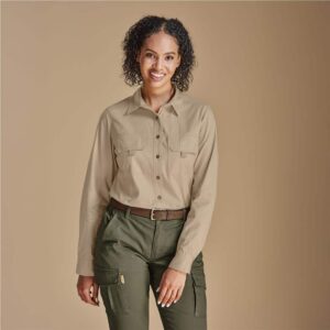 Ladies Long Sleeve Mawenzi Twill Shirt - Image 5
