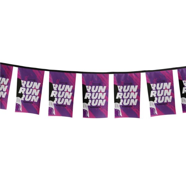 Sublimated Single-Sided Polyester Rectangle Bunting – 10m — Sublimated Single-Sided Polyester Rectangle Bunting – 10m