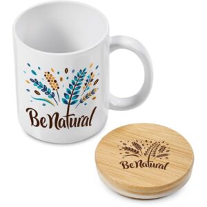 Okiyo Sozo Bamboo & Ceramic Sublimation Coffee Mug - 330ml - Image 12