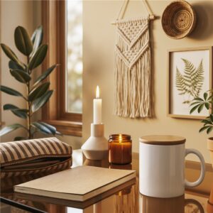 Okiyo Sozo Bamboo & Ceramic Sublimation Coffee Mug - 330ml - Image 14