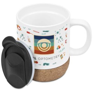 Serendipio Sienna Cork & Ceramic Sublimation Coffee Mug - 340ml - Image 5