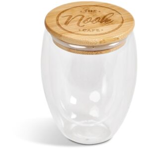 Okiyo Moco Glass & Bamboo Double-Wall Cup - 350ml - Image 13