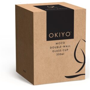 Okiyo Moco Glass & Bamboo Double-Wall Cup - 350ml - Image 7
