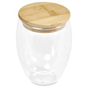 Okiyo Moco Glass & Bamboo Double-Wall Cup – 350ml — Okiyo Moco Glass & Bamboo Double-Wall Cup – 350ml