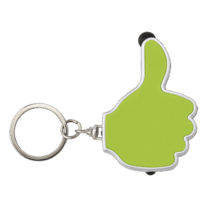 3 in 1 Thumbs Up Keychain with Stylus and LED Light - Image 2