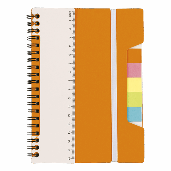 A5 Notebook With Sticky Notes And Ruler