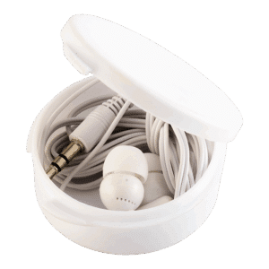 Earphones in Round Case - Image 2
