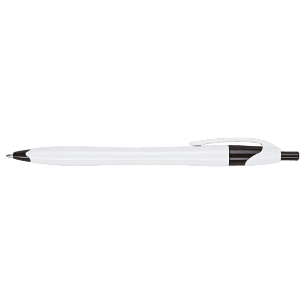 Slim White Barrel Ballpoint Pen