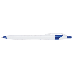 Slim White Barrel Ballpoint Pen - Image 2