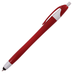 Slim Coloured Barrel Ballpoint Pen with Stylus - Image 3