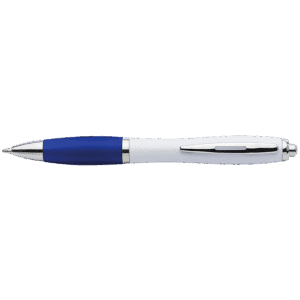 White Barrel Curved Design Ballpoint Pen - Image 3