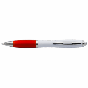 White Barrel Curved Design Ballpoint Pen - Image 4
