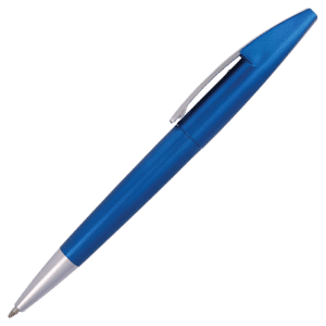 Silver Square Clip Ballpoint Pen - Image 2