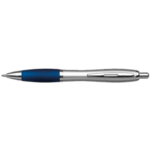 Silver Barrel Curved Design Ballpoint Pen - Image 2