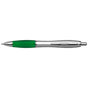 Silver Barrel Curved Design Ballpoint Pen - Image 3