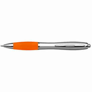 Silver Barrel Curved Design Ballpoint Pen - Image 4