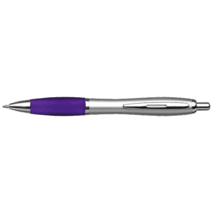 Silver Barrel Curved Design Ballpoint Pen - Image 10