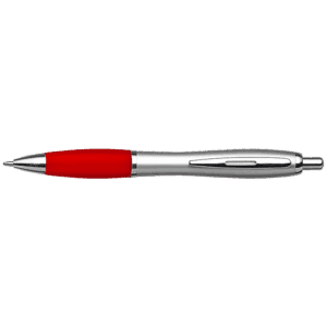 Silver Barrel Curved Design Ballpoint Pen - Image 9