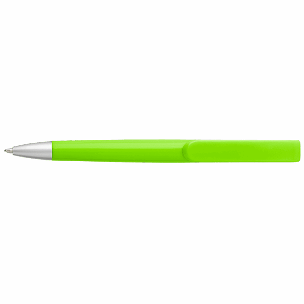 Rounded Clip Ballpoint Pen With Coloured Barrel