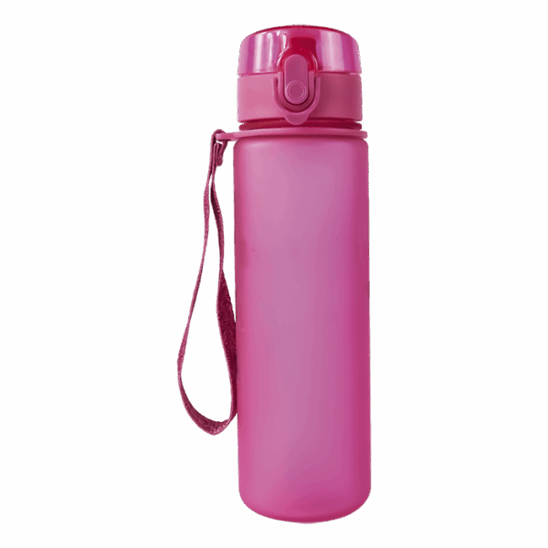 600ml Frosted Cylinder Water Bottle