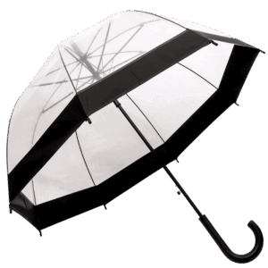 Dome Shaped Clear Umbrella - Image 2