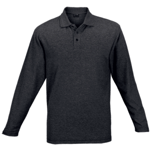 175g Pique Knit Long Sleeve Golfer Mens - Image 4