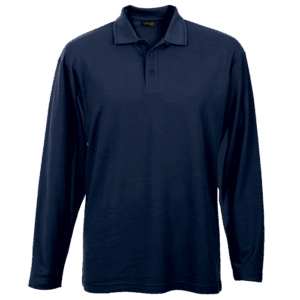 175g Pique Knit Long Sleeve Golfer Mens - Image 5