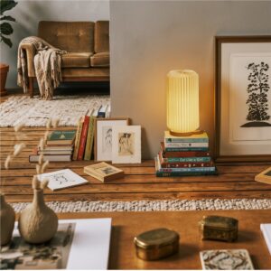 Okiyo Masumi Wood & Paper LED Lamp - Image 2