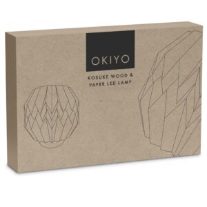 Okiyo Kosuke Wood & Paper LED Lamp - Image 4