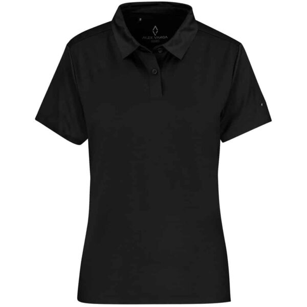 Ladies Alex Varga Questana Seamless Golf Shirt – Black — Ladies Alex Varga Questana Seamless Golf Shirt – Black
