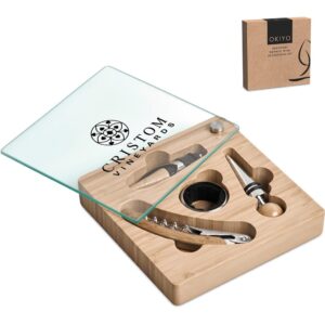 Okiyo Budonoki Bamboo Wine Accessories set - Image 2