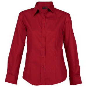 Brushed Cotton Twill Blouse Long Sleeve Ladies - Image 4