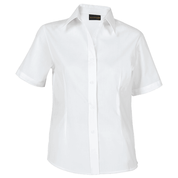 Brushed Cotton Twill Blouse Short Sleeve Ladies