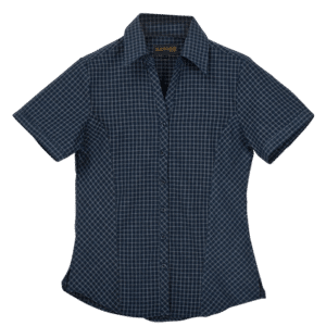 Pioneer Check Blouse Short Sleeve Ladies - Image 2