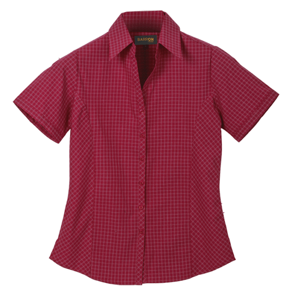 Pioneer Check Blouse Short Sleeve Ladies
