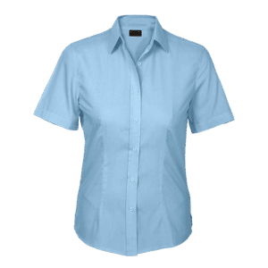 Basic Poly Cotton Blouse Short Sleeve Ladies - Image 3