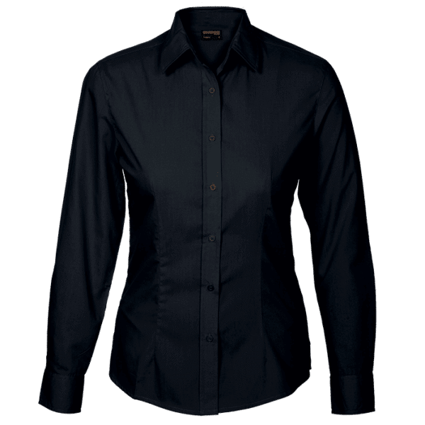Basic Poly Cotton Blouse Long Sleeve Ladies
