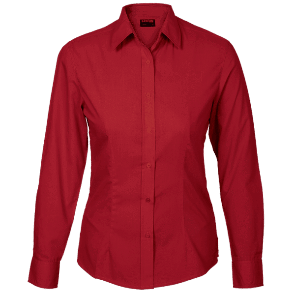 Basic Poly Cotton Blouse Long Sleeve Ladies