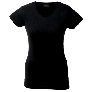 170g Slim Fit V-Neck T-Shirt Ladies - Image 3