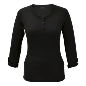 145g Henley Long Sleeve T-Shirt Ladies - Image 4