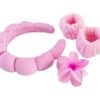 Spa Headband, Wristband & Hair Clip Set