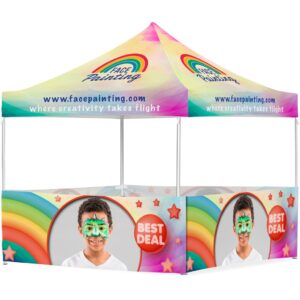 Coated Steel Sublimated Gazebo 3m x 3m – 4 Half-Wall Skins — Coated Steel Sublimated Gazebo 3m x 3m – 4 Half-Wall Skins