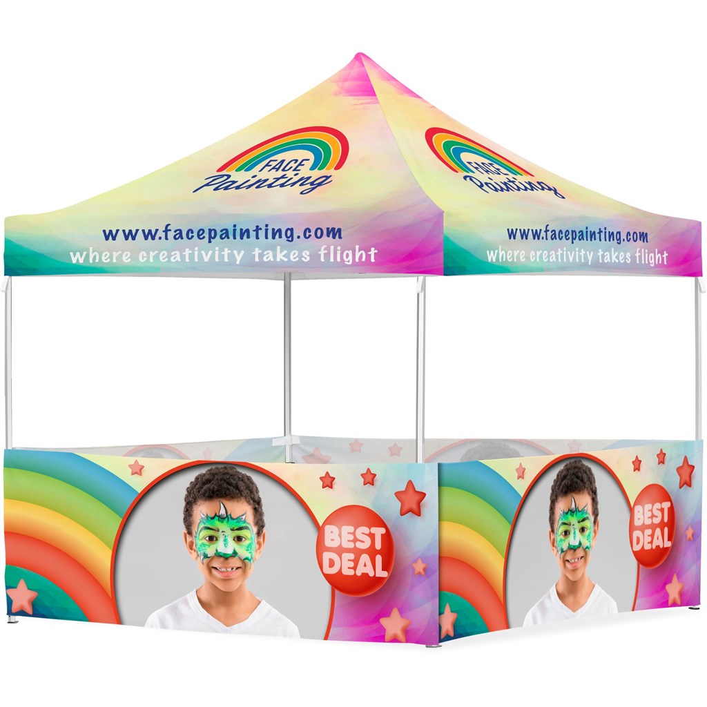 Coated Steel Sublimated Gazebo 3m x 3m – 4 Half-Wall Skins — Coated Steel Sublimated Gazebo 3m x 3m – 4 Half-Wall Skins