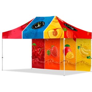 Coated Steel Sublimated Gazebo 4.5m x 3m 1 Long Full-Wall Skin — Coated Steel Sublimated Gazebo 4.5m x 3m 1 Long Full-Wall Skin
