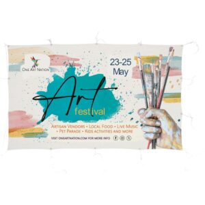 Sublimated Display Fabric Banner 2m x 1.2m — Sublimated Display Fabric Banner 2m x 1.2m