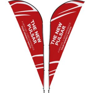 Legend 2M Sublimated Sharkfin Double-Sided Flying Banner – 1 complete unit — Legend 2M Sublimated Sharkfin Double-Sided Flying Banner – 1 complete unit