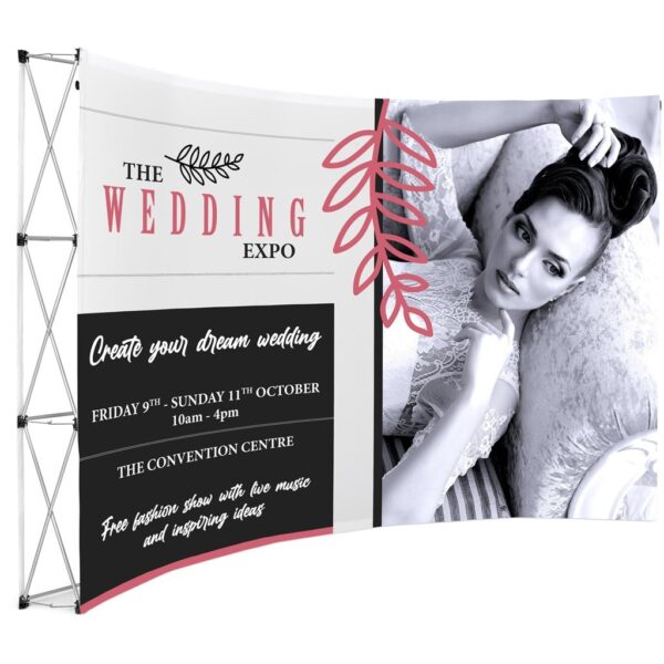 Legend Curved Banner Wall 3.5m x 2.25m — Legend Curved Banner Wall 3.5m x 2.25m