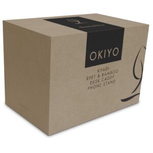 Okiyo Kyadi Recycled PET & Bamboo Desk Caddy Phone Stand - Image 6