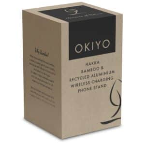 Okiyo Hakka Bamboo & Recycled Aluminium Wireless Charging Phone Stand - Image 7
